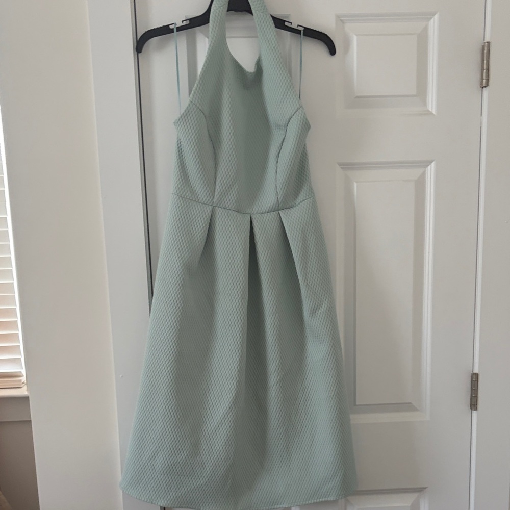 ASOS size 6 halter dress in pale green